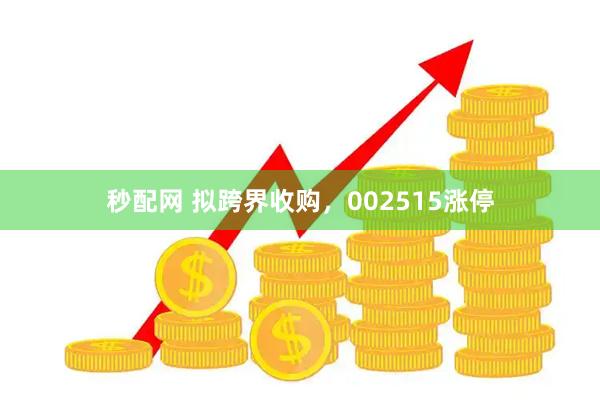 秒配网 拟跨界收购，002515涨停