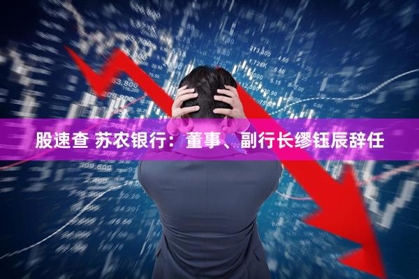 股速查 苏农银行：董事、副行长缪钰辰辞任