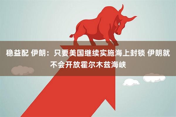 稳益配 伊朗：只要美国继续实施海上封锁 伊朗就不会开放霍尔木兹海峡